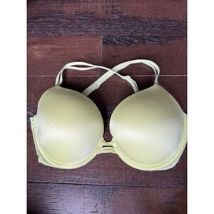 Victoria's Secret Very Sexy Push-Up Bra Lime Green Rhinestone 34DDD F75